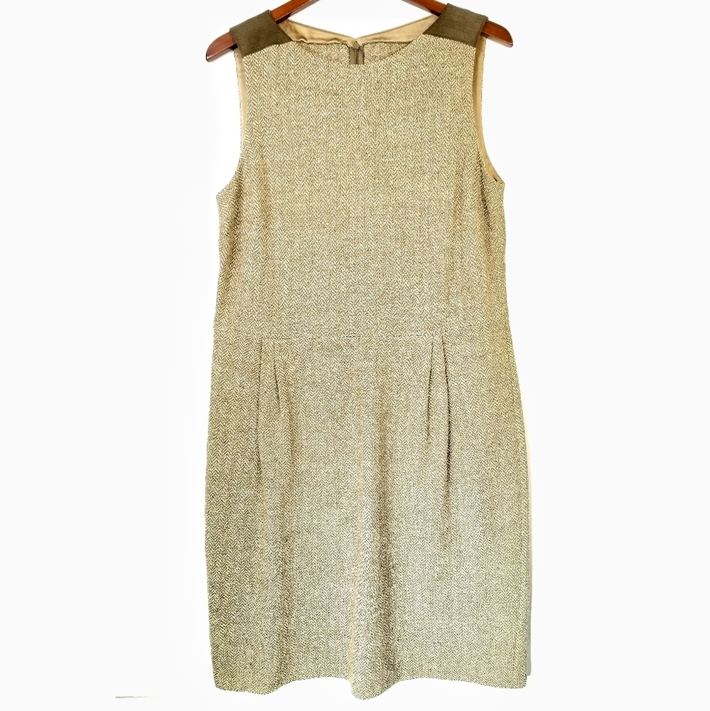 St John's collection tweed Chevron dress Sz 14